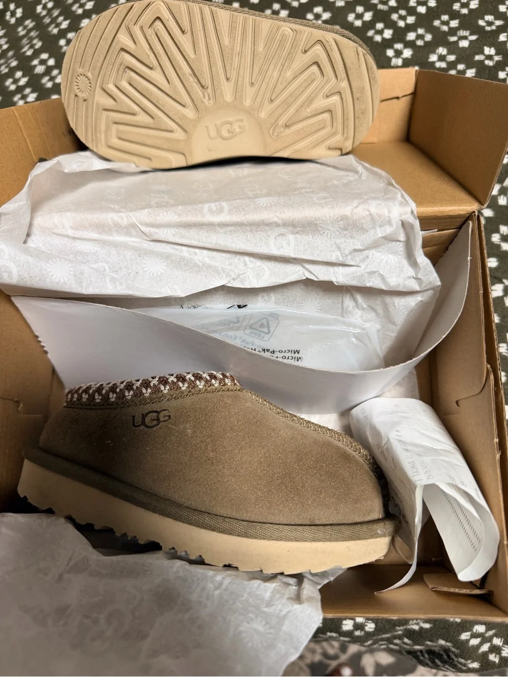 UGG Men’s Slip-On Suede Mules — Chestnut/Tan